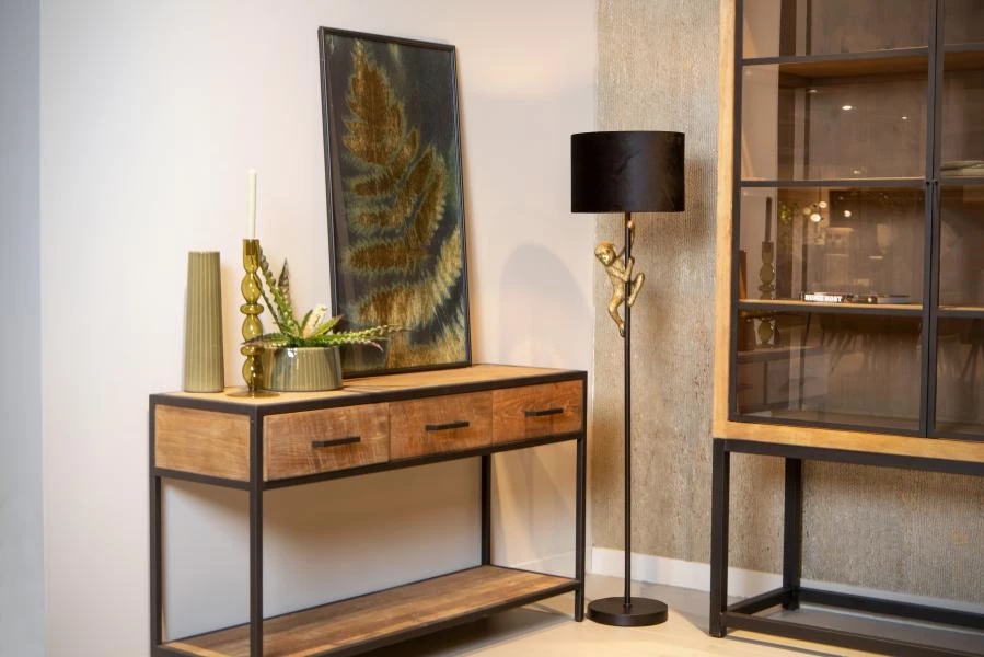 Lucide EXTRAVAGANZA CHIMP - Floor lamp - Ø 35 cm - 1xE27 - Black - atmosphere 2